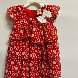 Red and white dress with heart